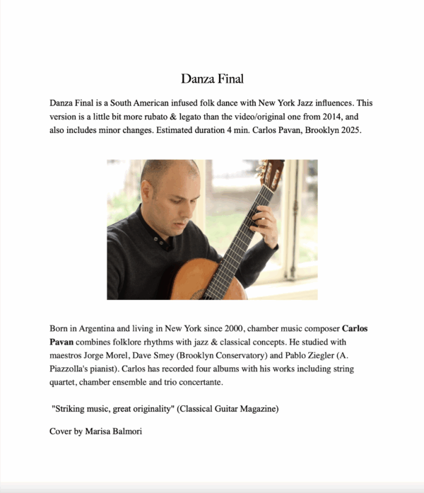 Danza Final for Oboe and Guitar - Image 2